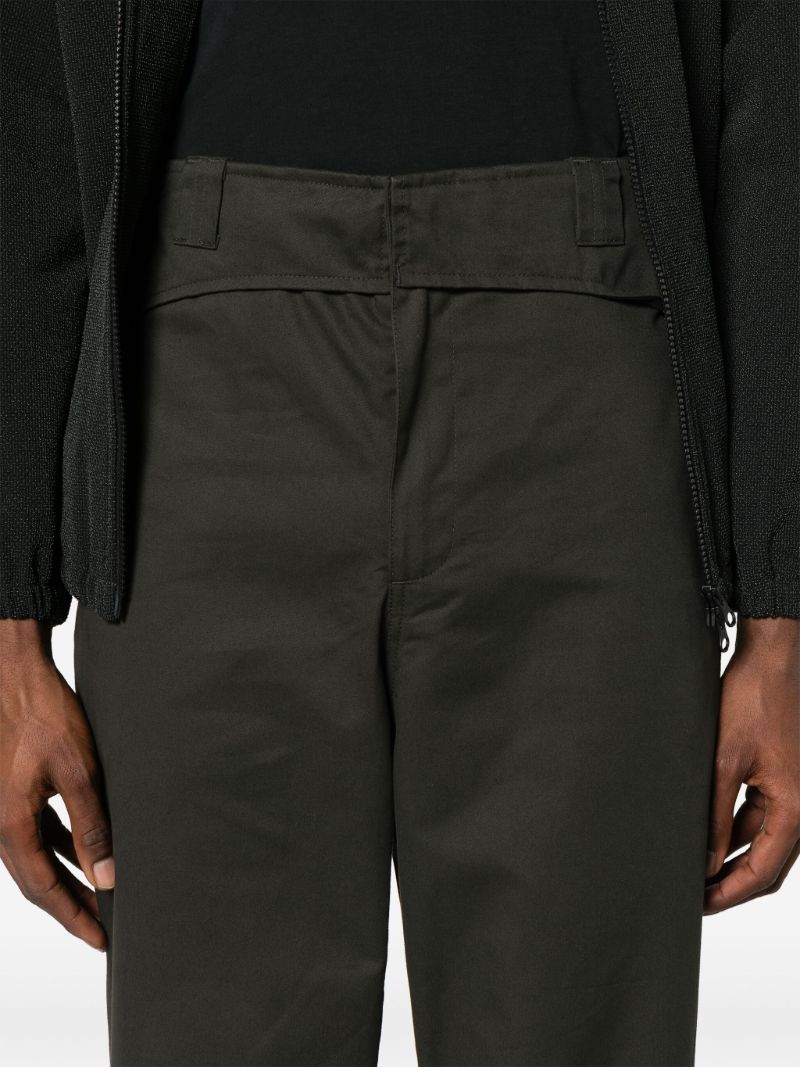 Brown Straight-leg Cotton Trousers