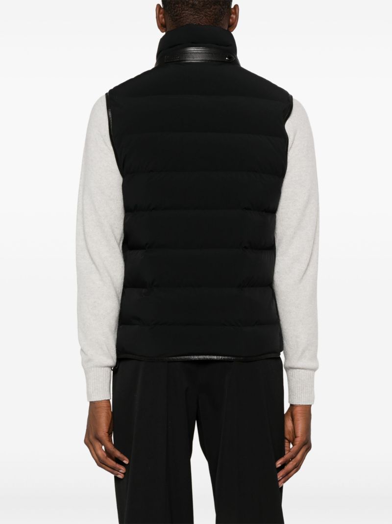 Black High-neck Quilted Gilet
