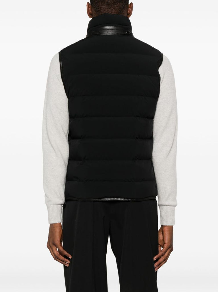 Black High-neck Quilted Gilet