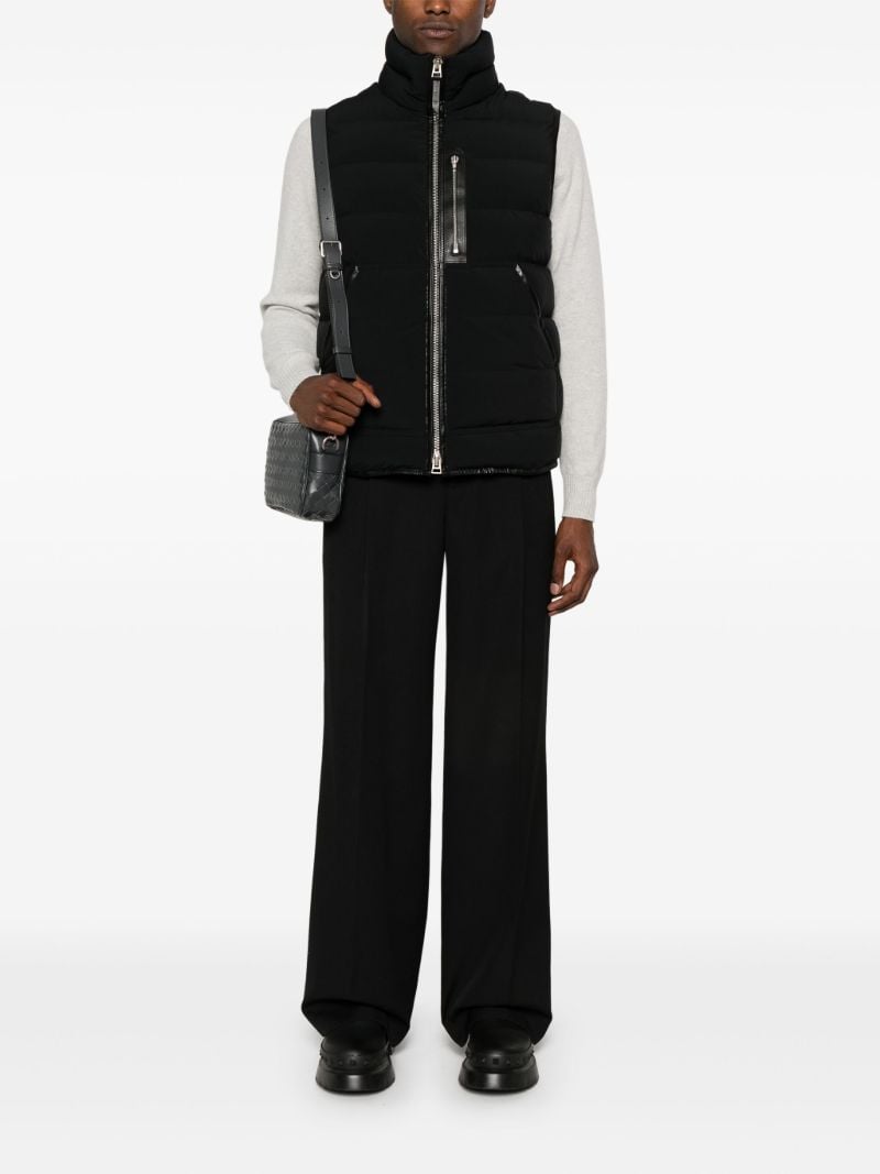 Black High-neck Quilted Gilet