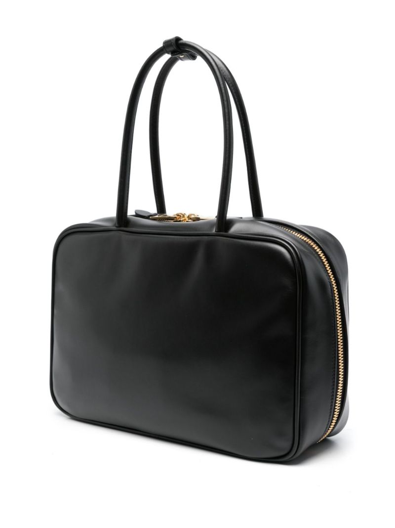 Black Leather Tote Bag