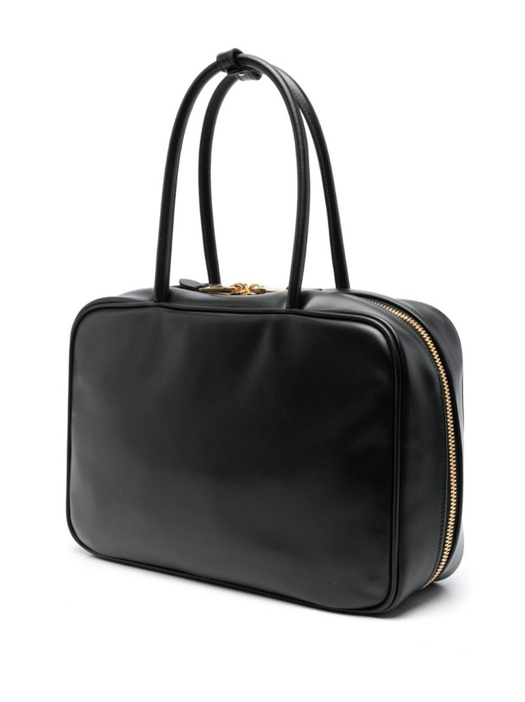 Black Leather Tote Bag