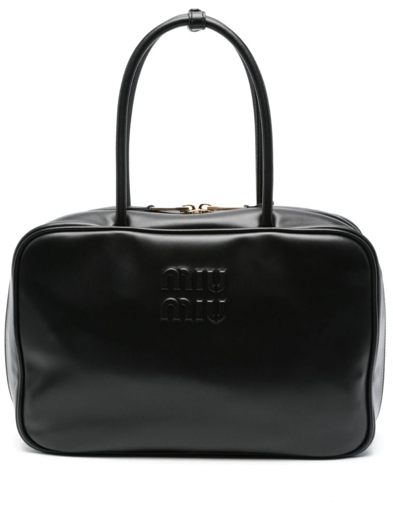 Black Leather Tote Bag