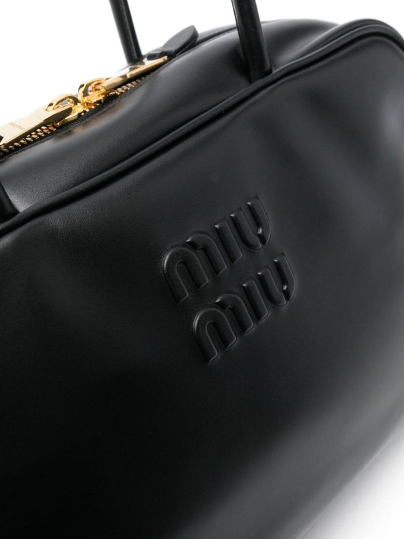 Black Leather Tote Bag
