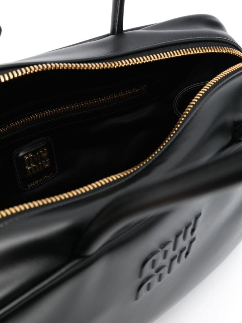 Black Leather Tote Bag
