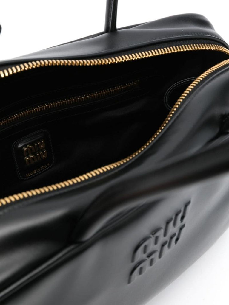 Black Leather Tote Bag