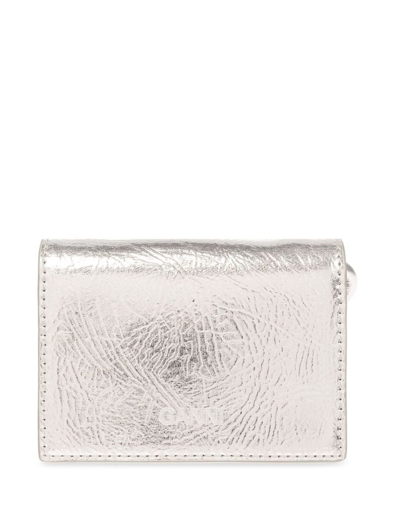 Silver-tone Bou Metallic Wallet on Strap