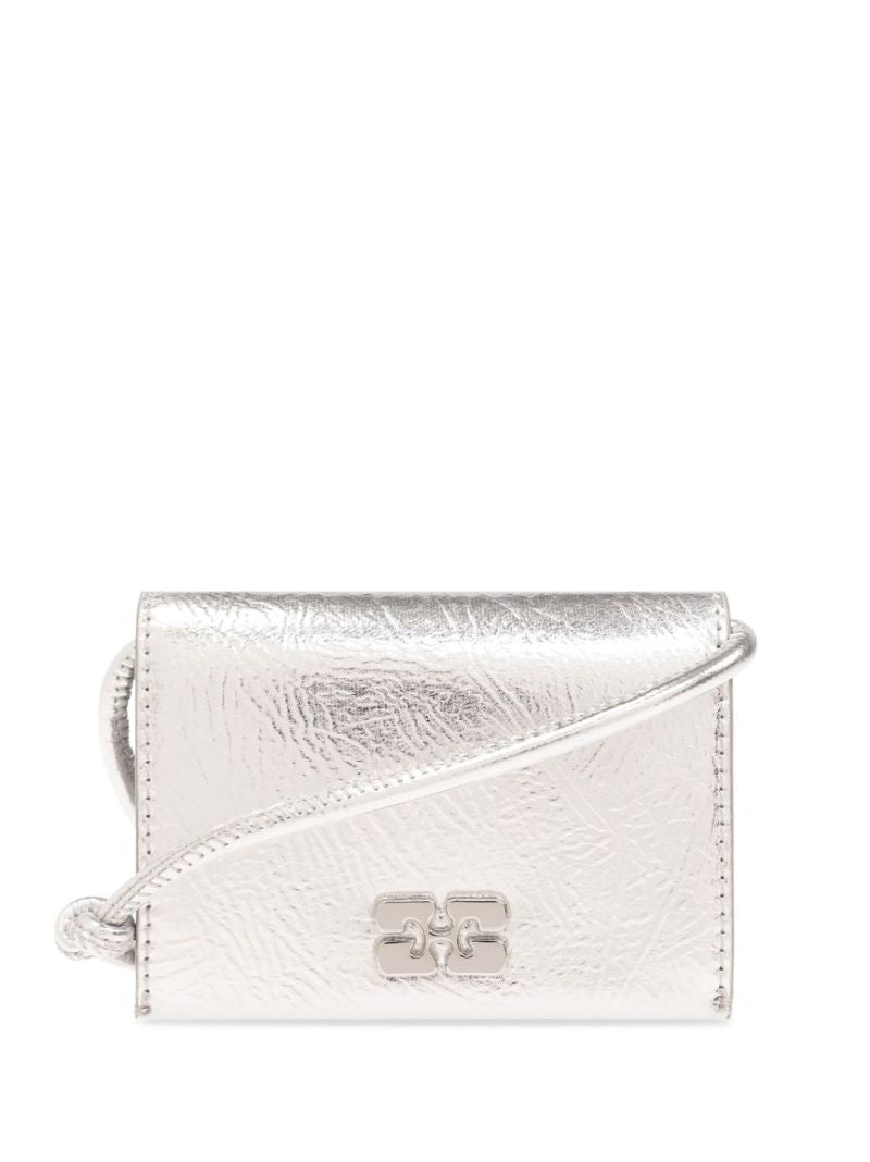 Silver-tone Bou Metallic Wallet on Strap