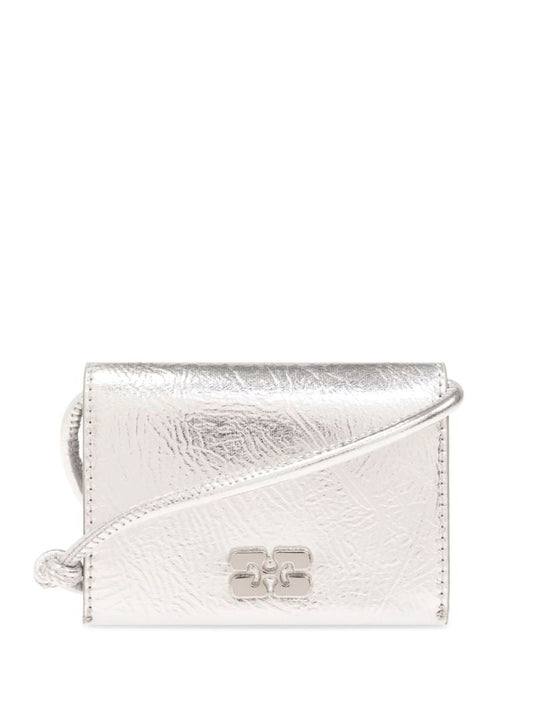 Silver-tone Bou Metallic Wallet on Strap