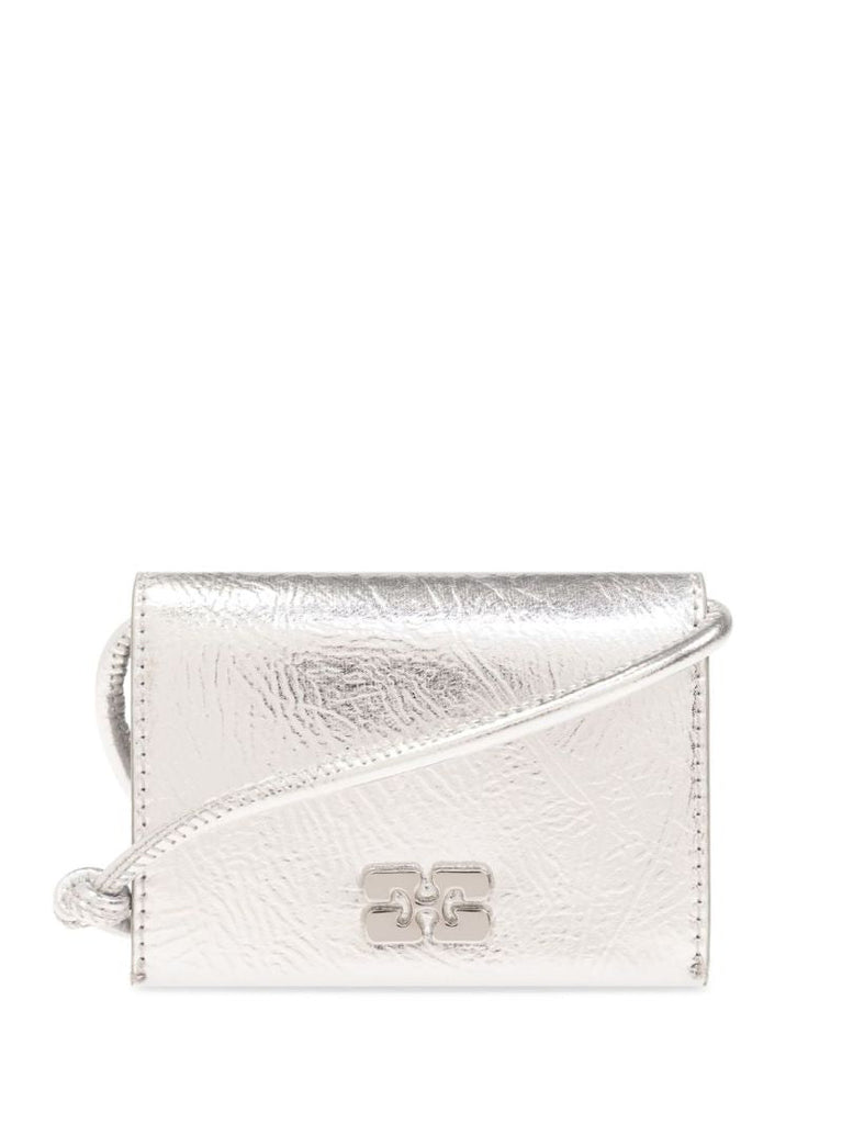 Silver-tone Bou Metallic Wallet on Strap