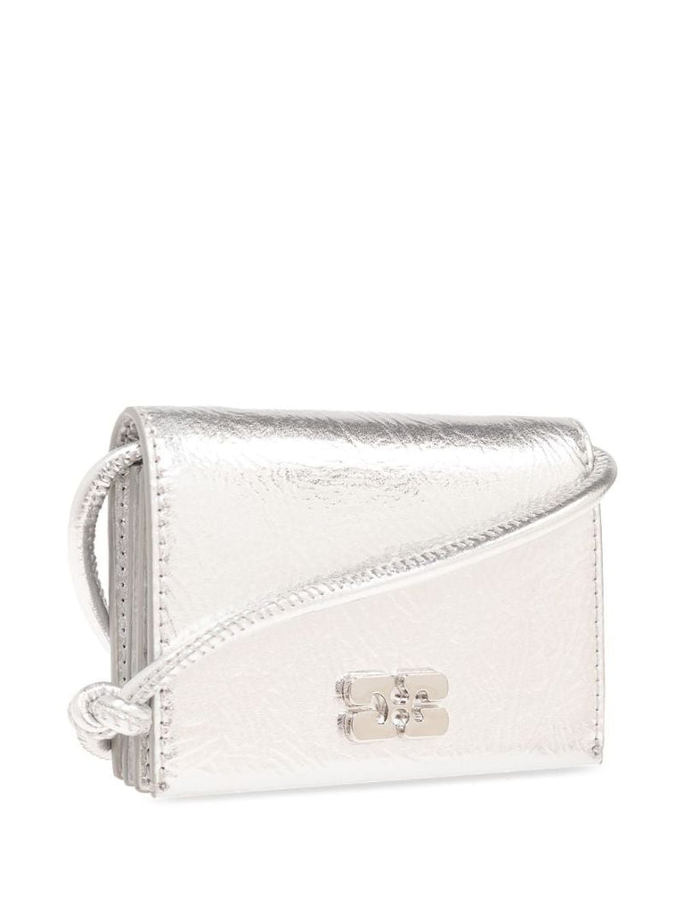 Silver-tone Bou Metallic Wallet on Strap