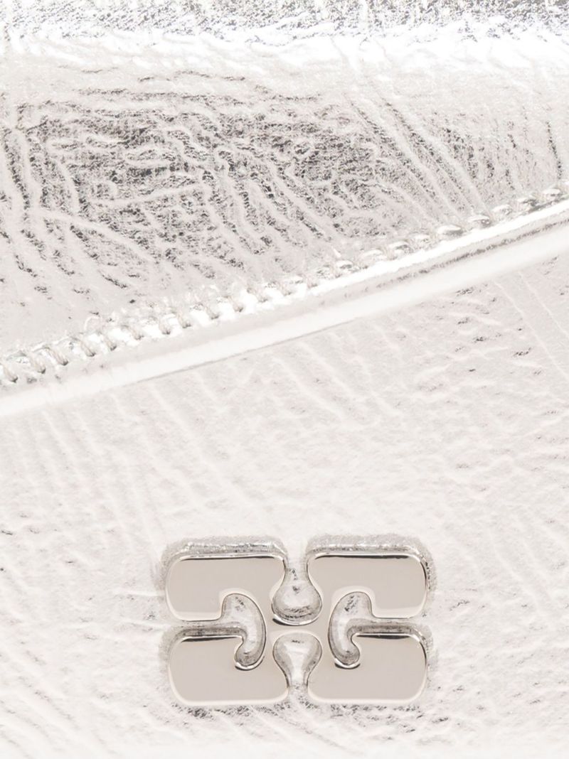 Silver-tone Bou Metallic Wallet on Strap