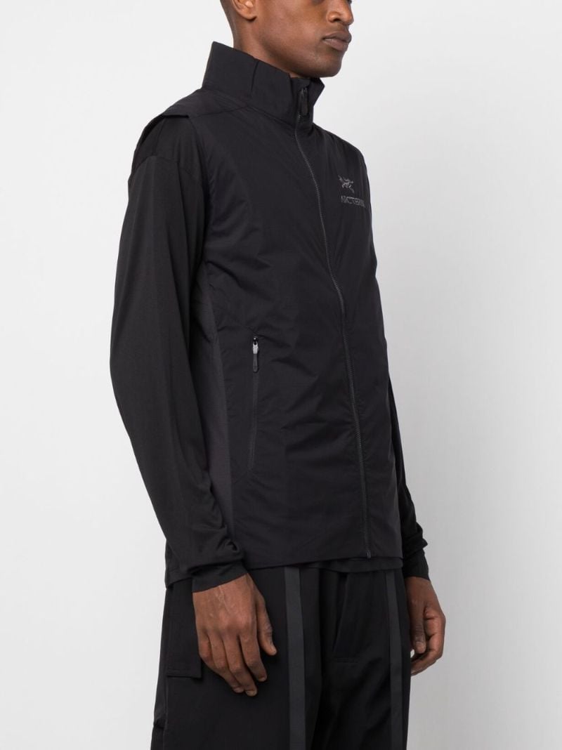 Black Atom Zipped Gilet