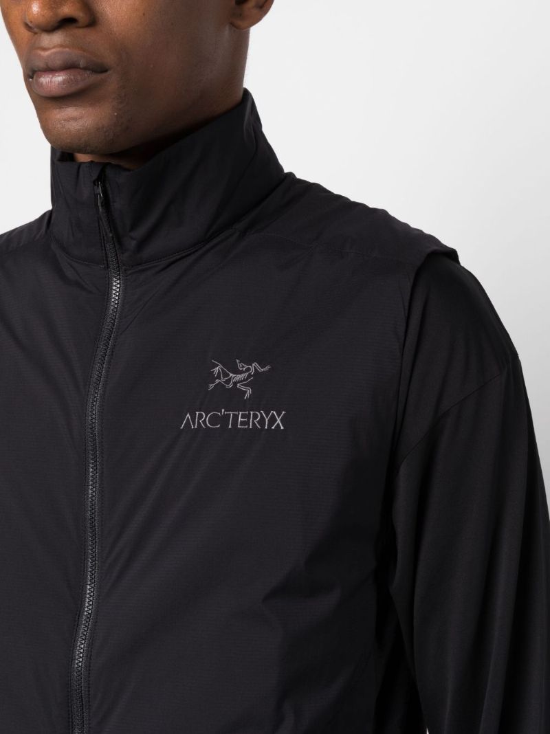 Black Atom Zipped Gilet