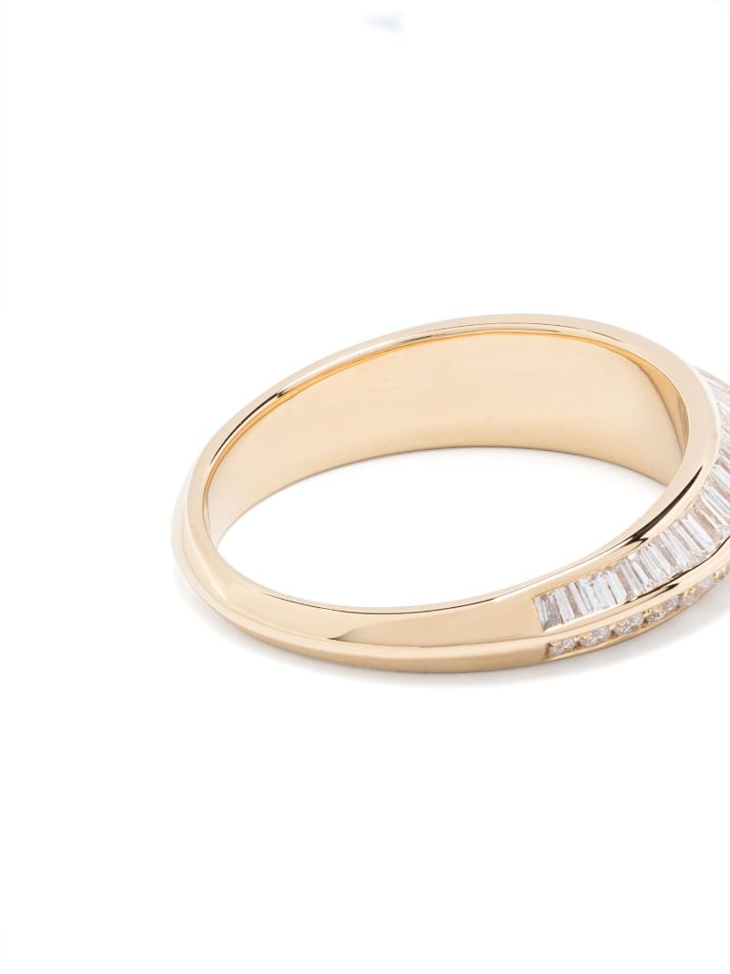 18k Yellow Gold Crescent Diamond Ring
