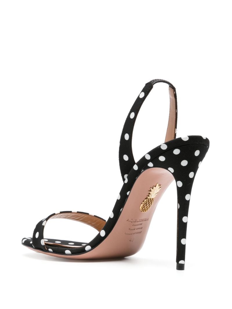 Black So Nude 105 Polka Dot Sandals