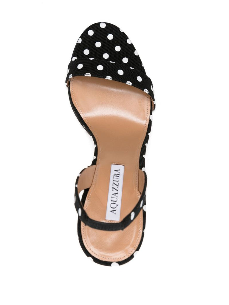 Black So Nude 105 Polka Dot Sandals