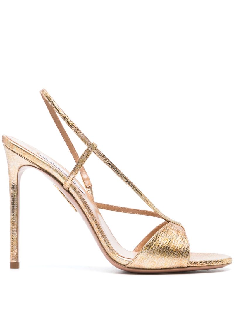 Gold-tone Sognare 105 Leather Sandals