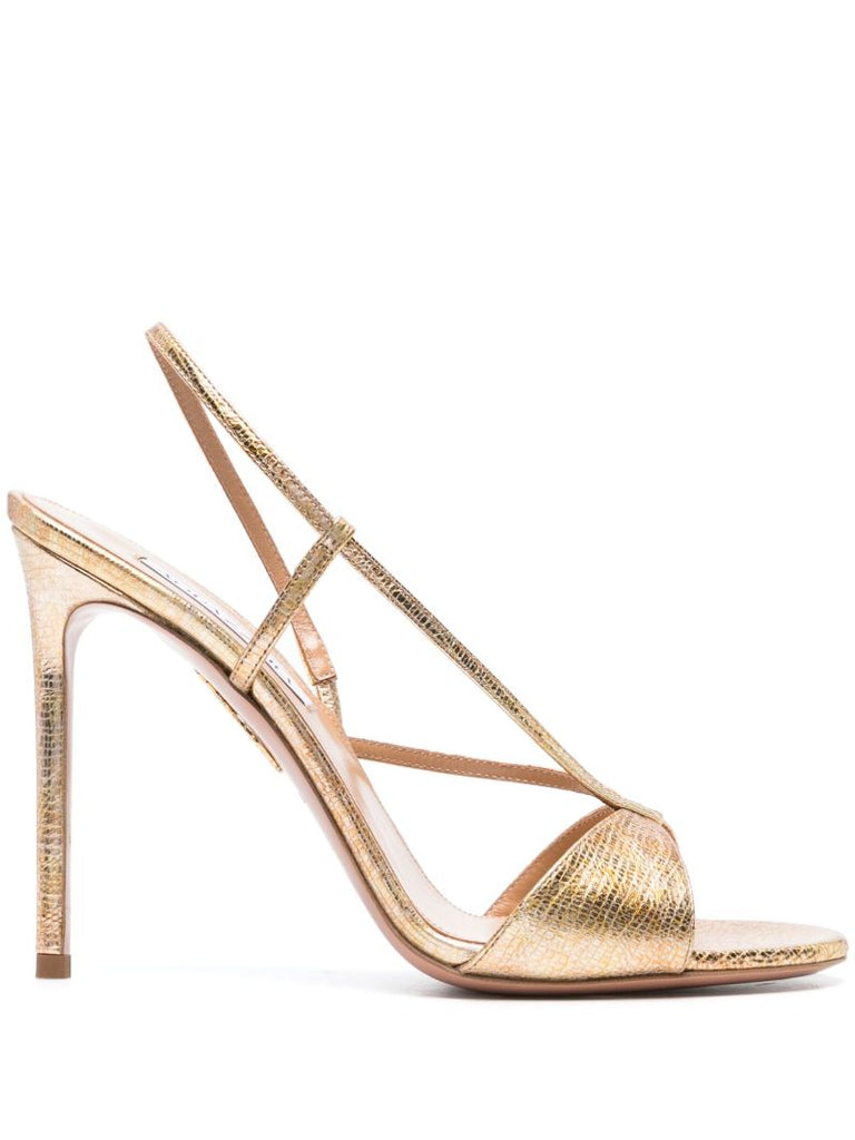 Gold-tone Sognare 105 Leather Sandals