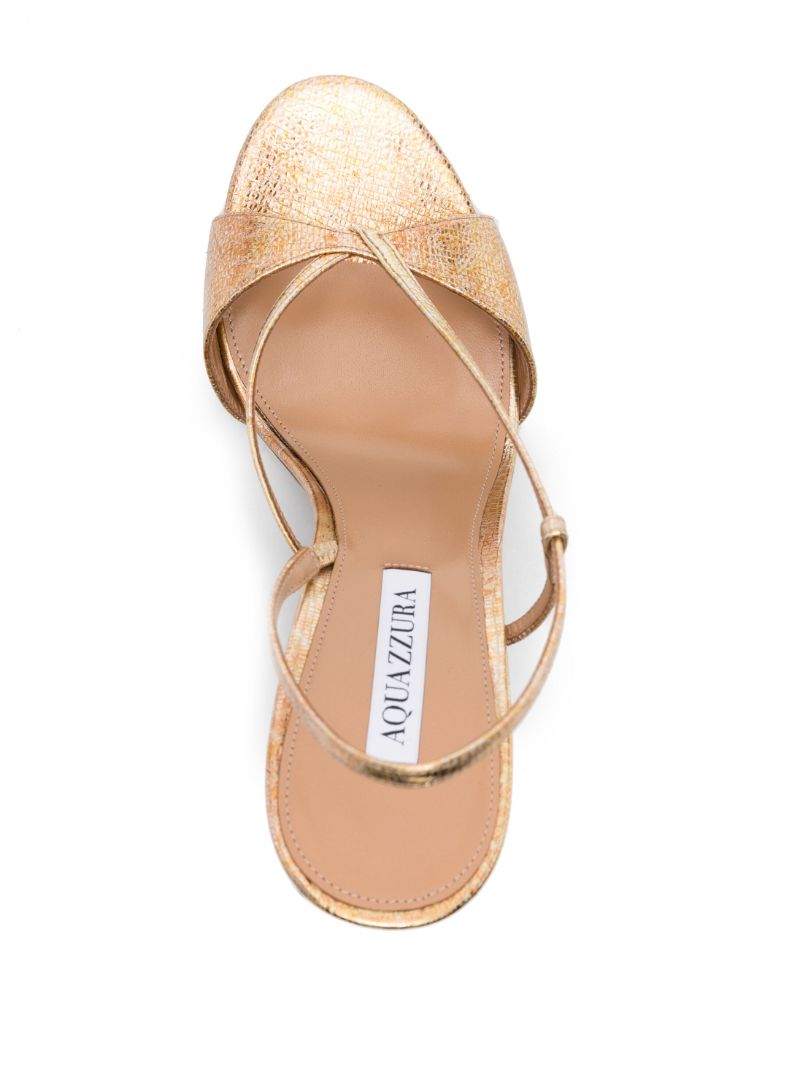 Gold-tone Sognare 105 Leather Sandals