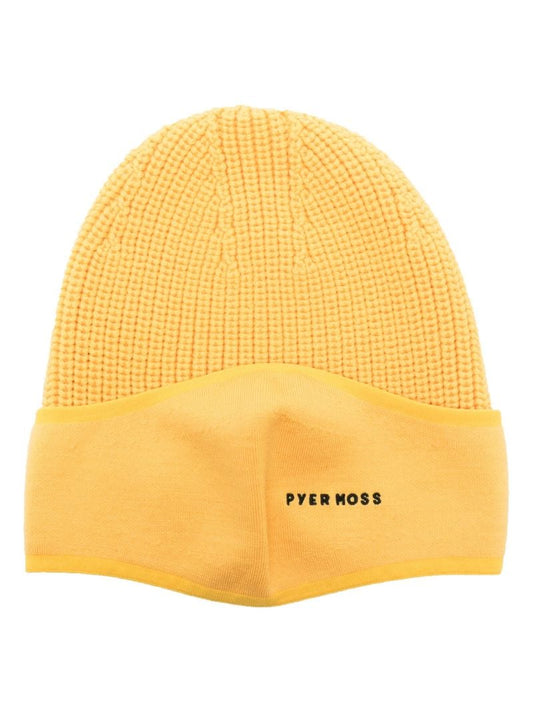 X Pyer Moss Yellow Wool Beanie