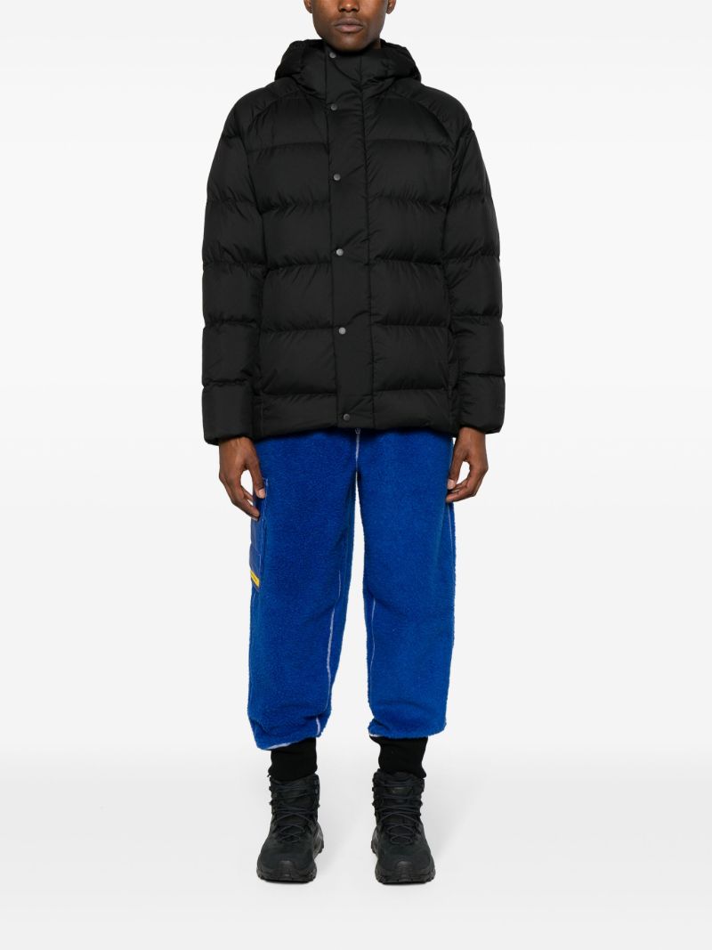 Blue Fleece Tapered Cargo Trousers