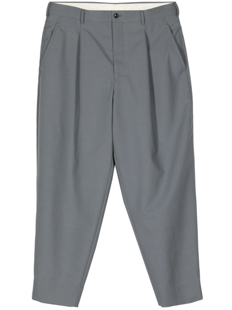 Grey Wool Tailored Trousers