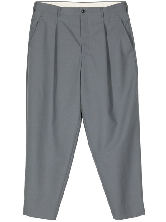 Grey Wool Tailored Trousers