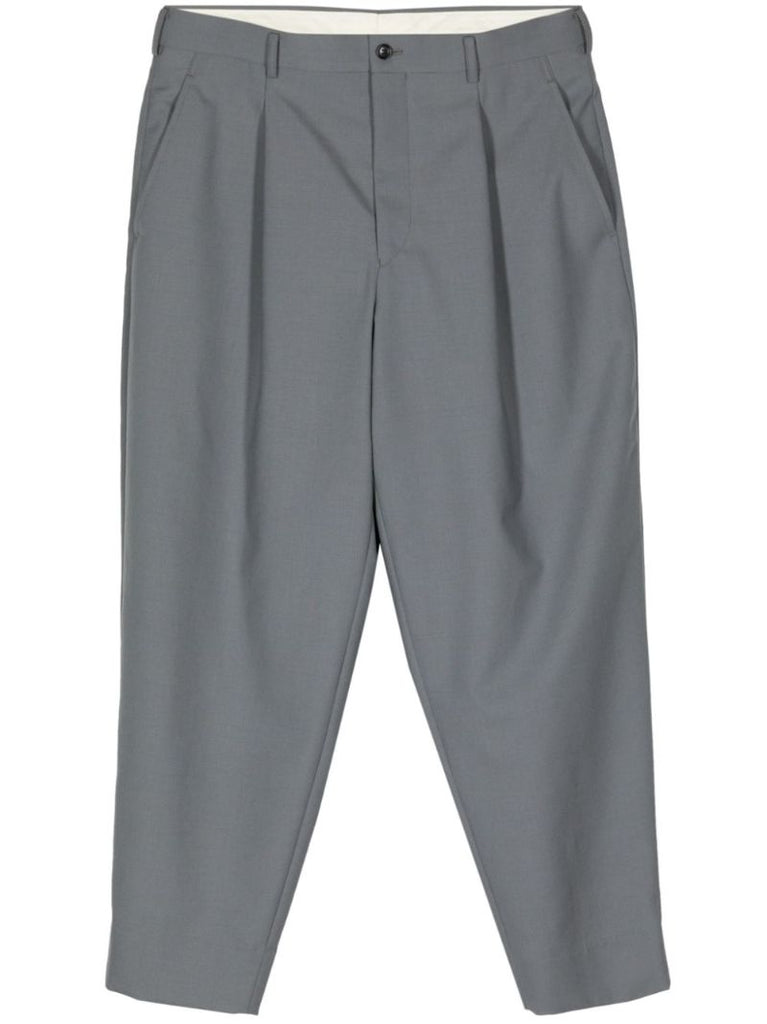 Grey Wool Tailored Trousers