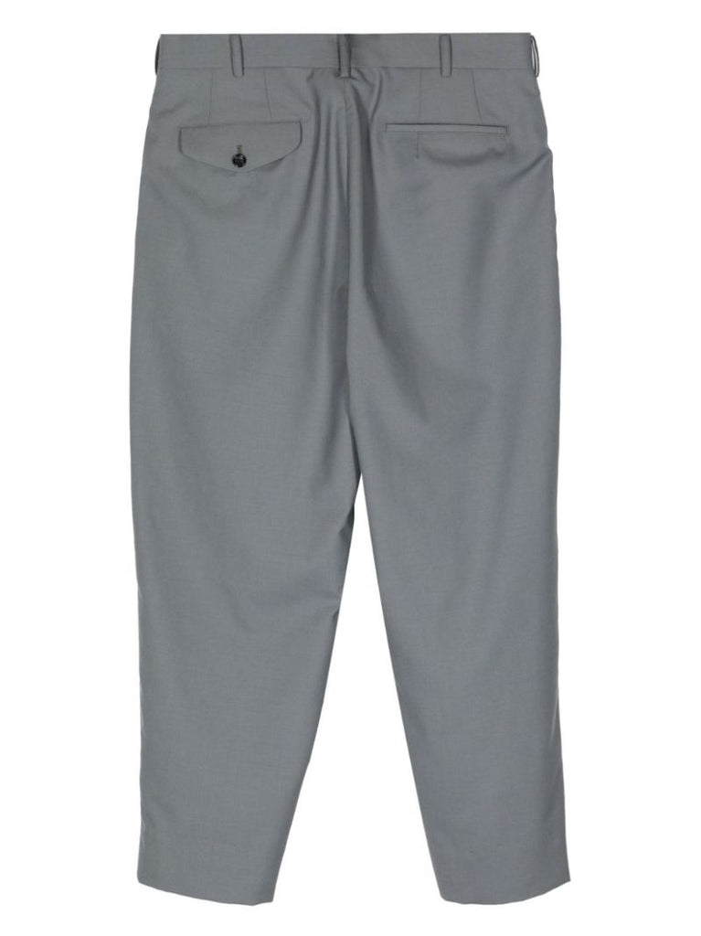 Grey Wool Tailored Trousers