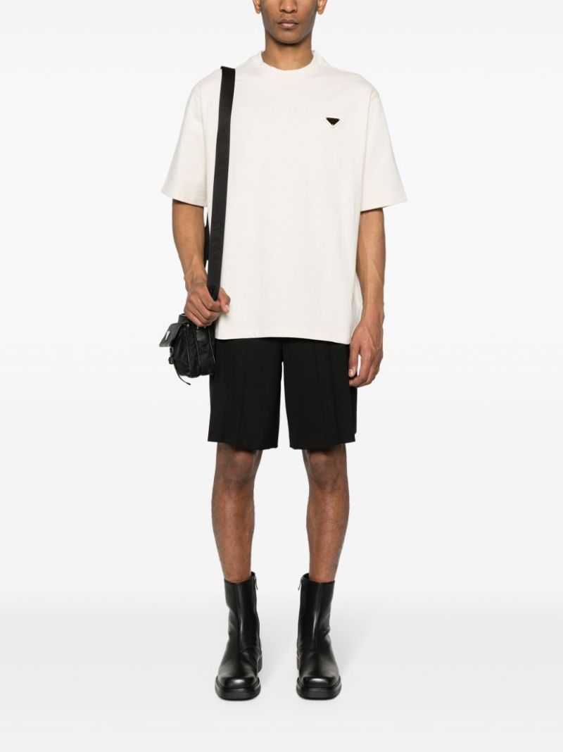 White Triangle-logo Cotton T-shirt