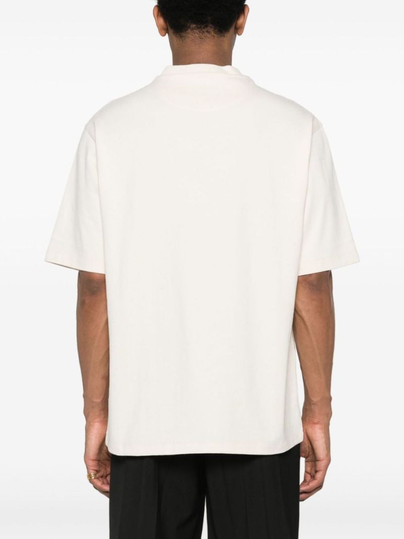 White Triangle-logo Cotton T-shirt