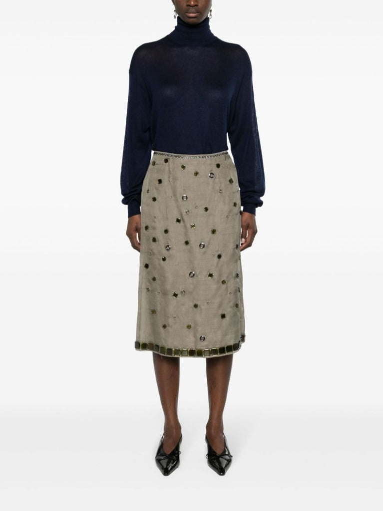 Blue Roll-neck Cashmere Sweater