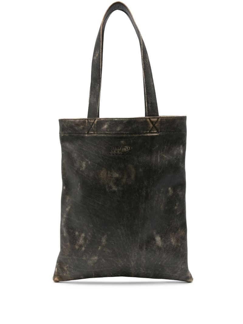 Black Large Leather Tote Bag