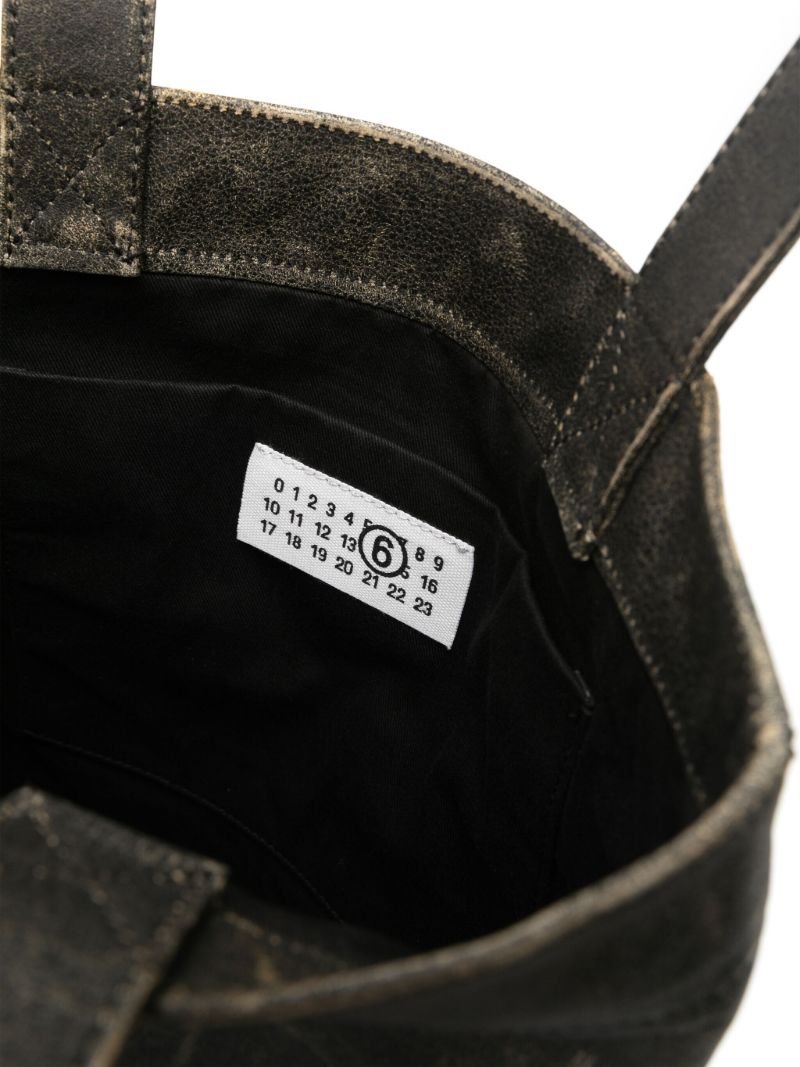 Black Large Leather Tote Bag