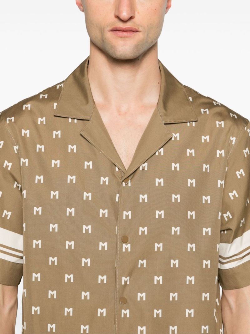 Green Monogram Print Shirt