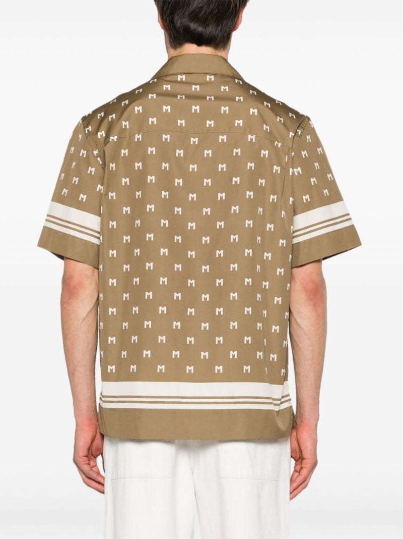 Green Monogram Print Shirt