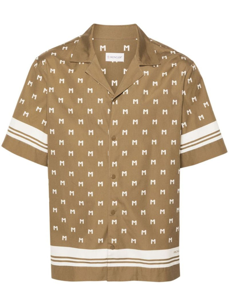Green Monogram Print Shirt