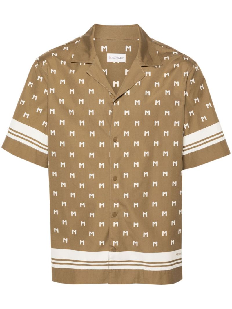 Green Monogram Print Shirt