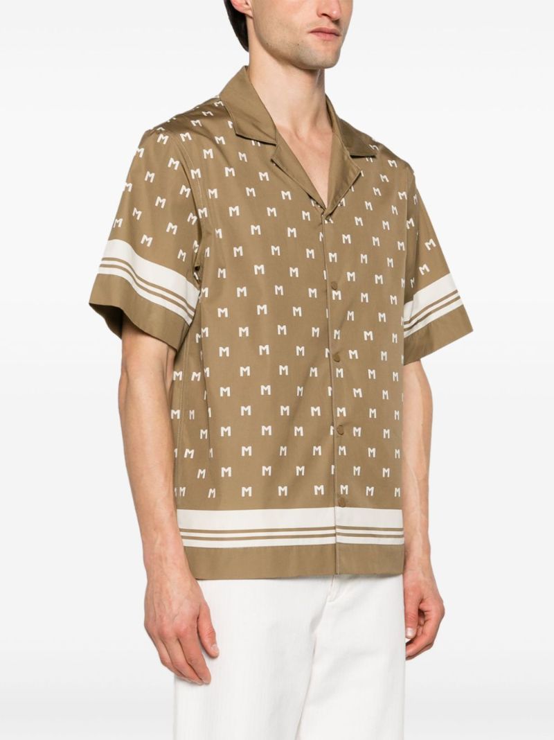Green Monogram Print Shirt