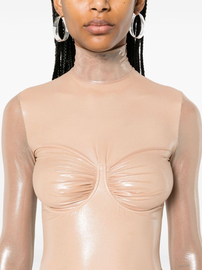 Neutral D-rooney Tulle Maxi Dress