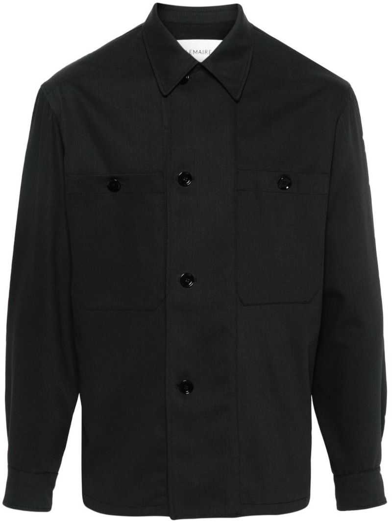 Black Virgin Wool Shirt