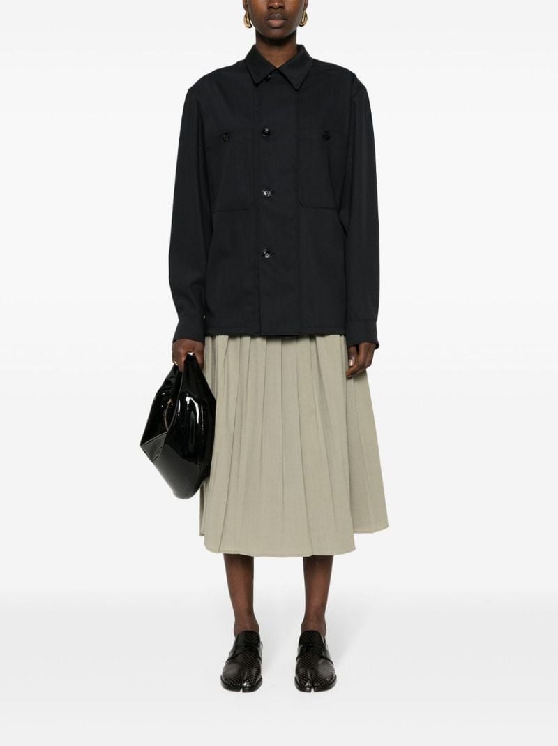 Black Virgin Wool Shirt