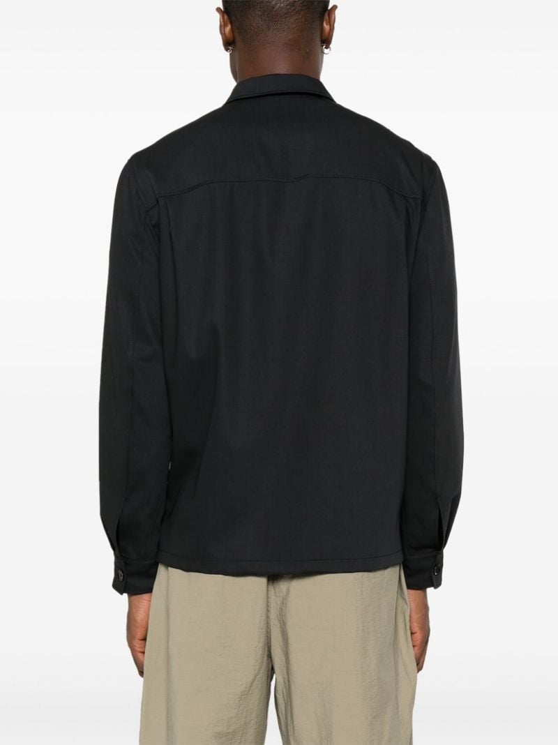 Black Virgin Wool Shirt