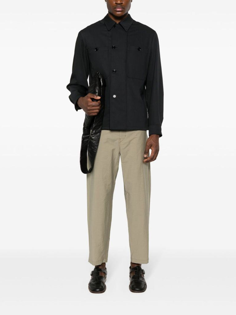 Black Virgin Wool Shirt