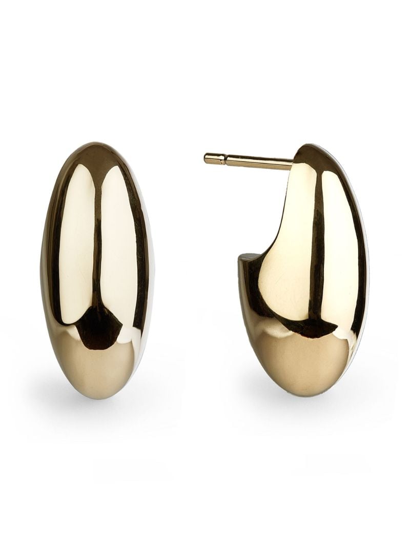 14k Gold Vermeil Pebble Earrings