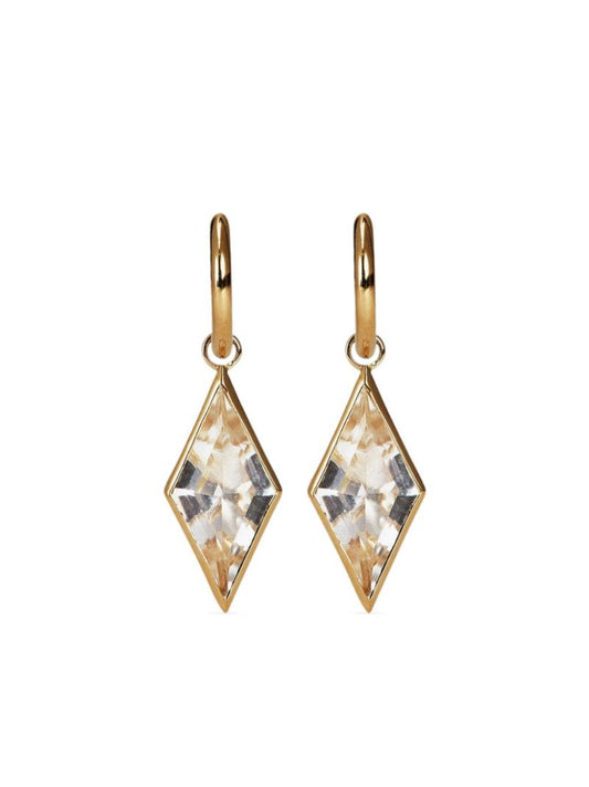 14k Gold Vermeil Kite Quartz Drop Earrings