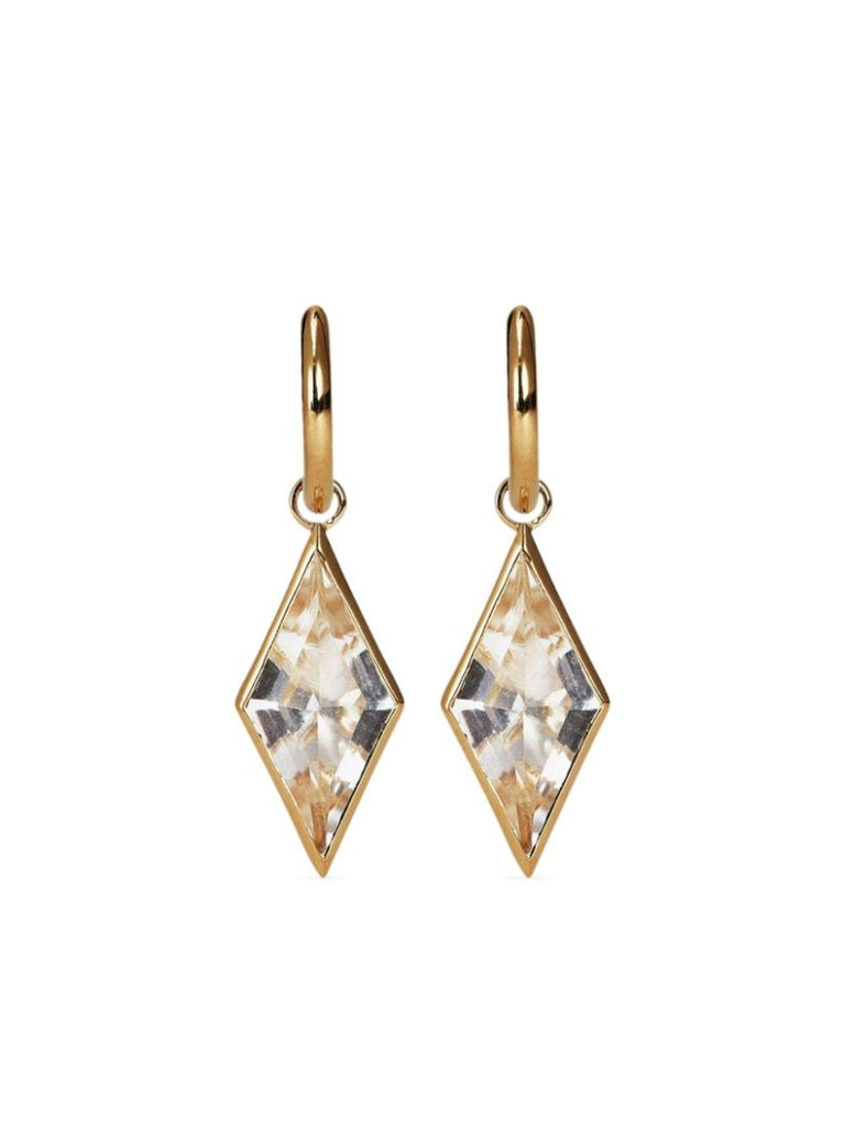 14k Gold Vermeil Kite Quartz Drop Earrings