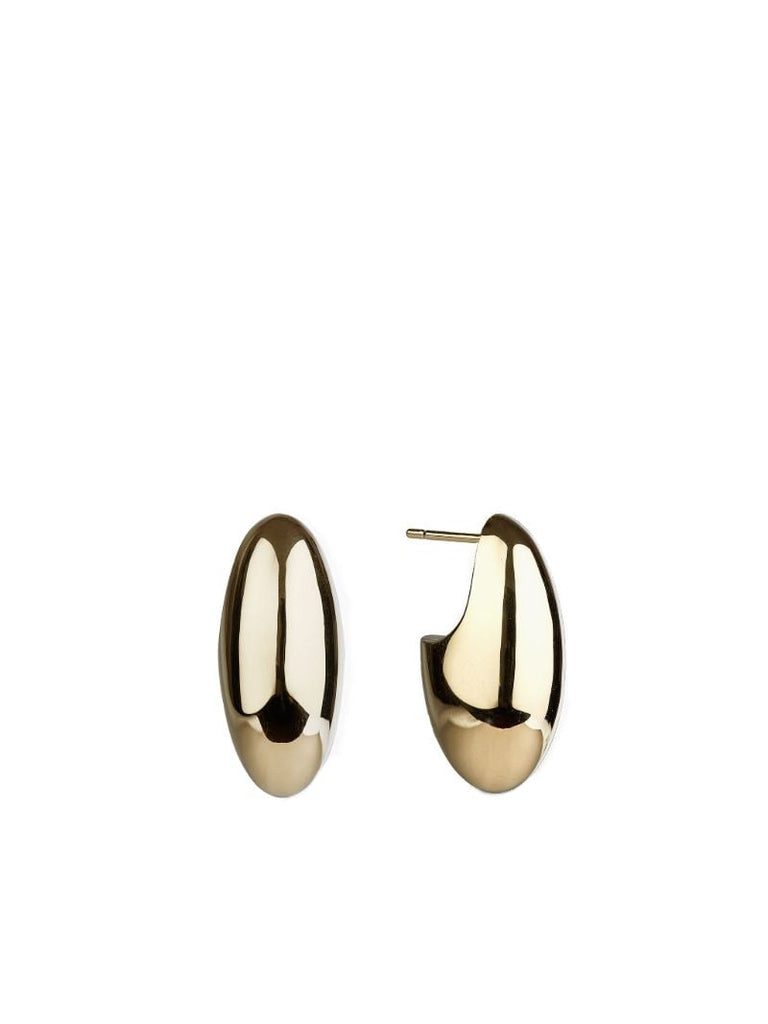 14k Gold Vermeil Pebble Small Earrings