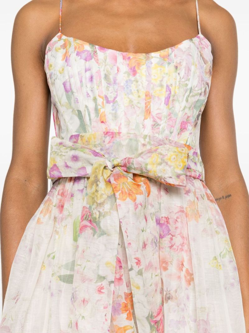 White Natura Corset Midi Dress